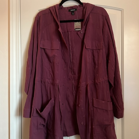 Torrid Embroidered Anorak - Gauze Purple - Picture 6 of 13
